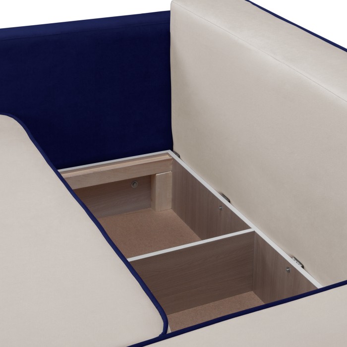 Мягкий угол «Перс» (Бежевый/Синий)