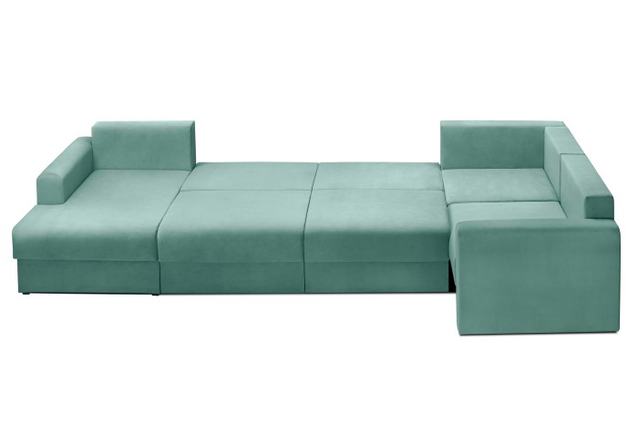 Мягкий угол «Мэдисон» П-образный левый ПБ (Аквамариновый)