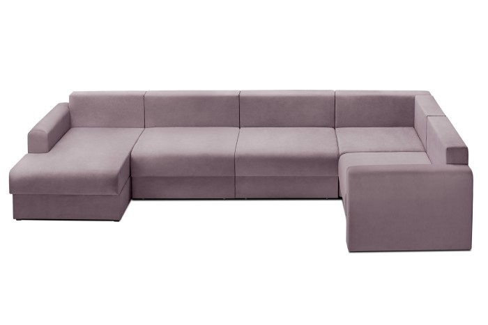 Мягкий угол «Мэдисон» П-образный левый ПБ (Лавандовый)