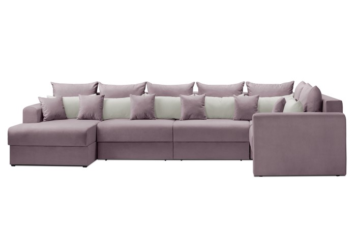 Мягкий угол «Мэдисон» П-образный левый ПБ (Лавандовый)