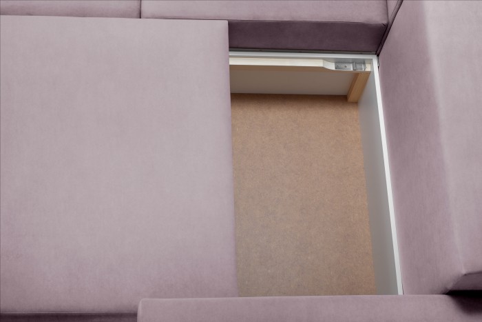 Мягкий угол «Мэдисон» П-образный левый ПБ (Лавандовый)