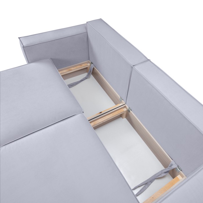 Мягкий угол «Чикаго» (Светло-серый)