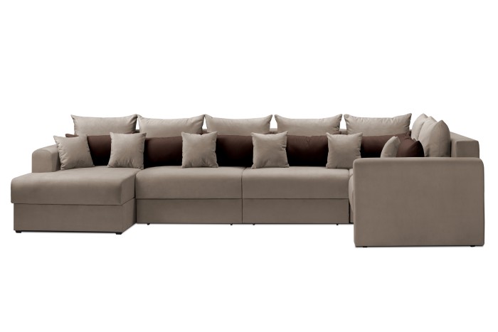 Мягкий угол «Мэдисон» П-образный левый ПБ (Бежевый)